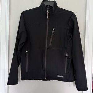 REI Men's Soft Shell Jacket Large Black Full Zip Gorpcore Hiking Outdoors